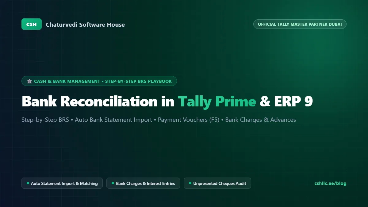 Tally Prime Bank Reconciliation Statement BRS Guide Banner