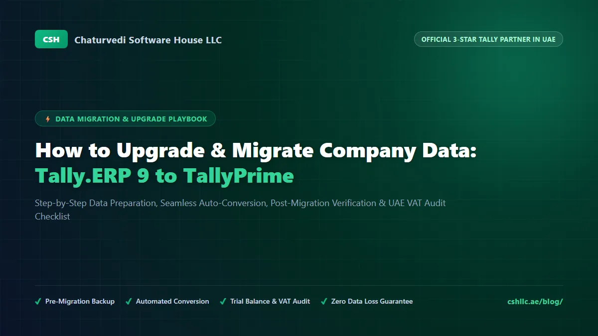 How to Upgrade & Migrate Company Data from Tally ERP 9 to Tally Prime