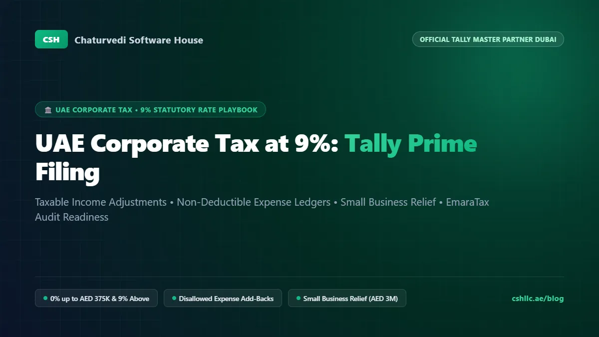 UAE Corporate Tax in Tally Prime Guide Banner