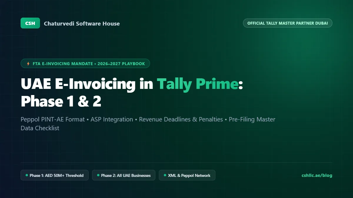 UAE E-Invoicing in Tally Prime: Phase 2 Guide